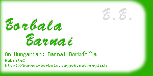 borbala barnai business card